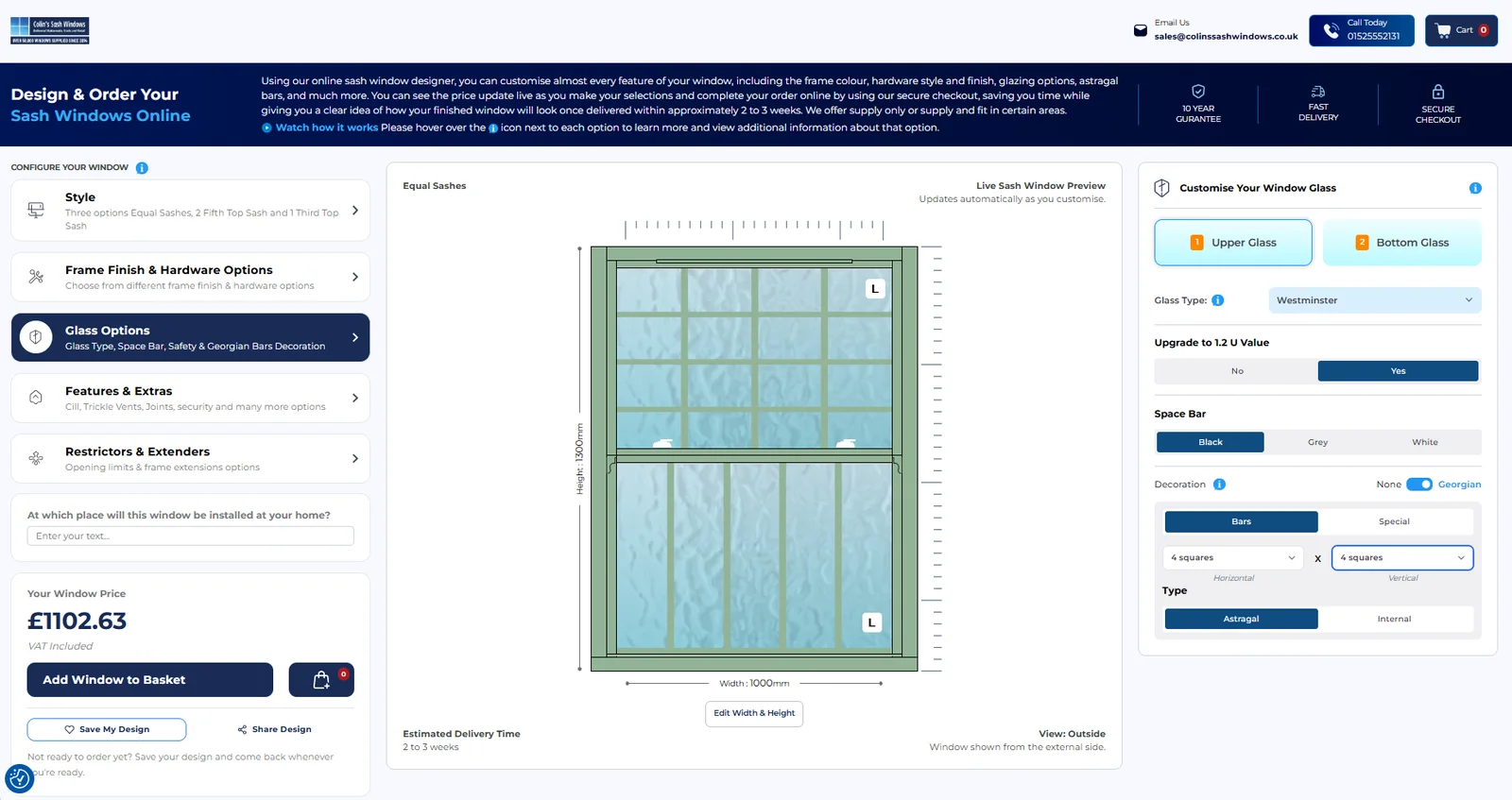 Colin's Sash Windows Designer